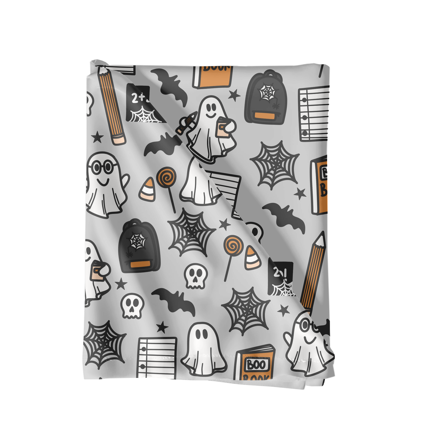 Boys Spooky School Supplies Seamless Pattern