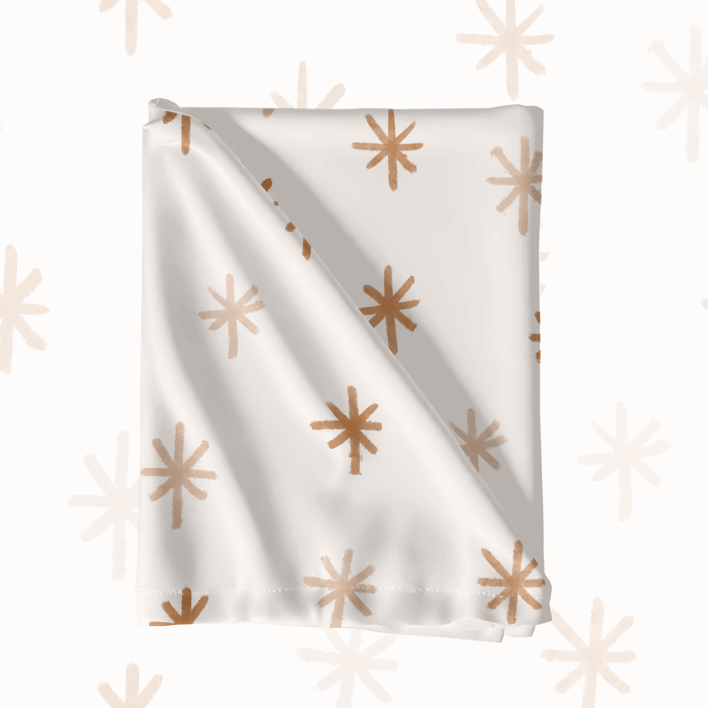 Boho neutral snowflakes seamless pattern