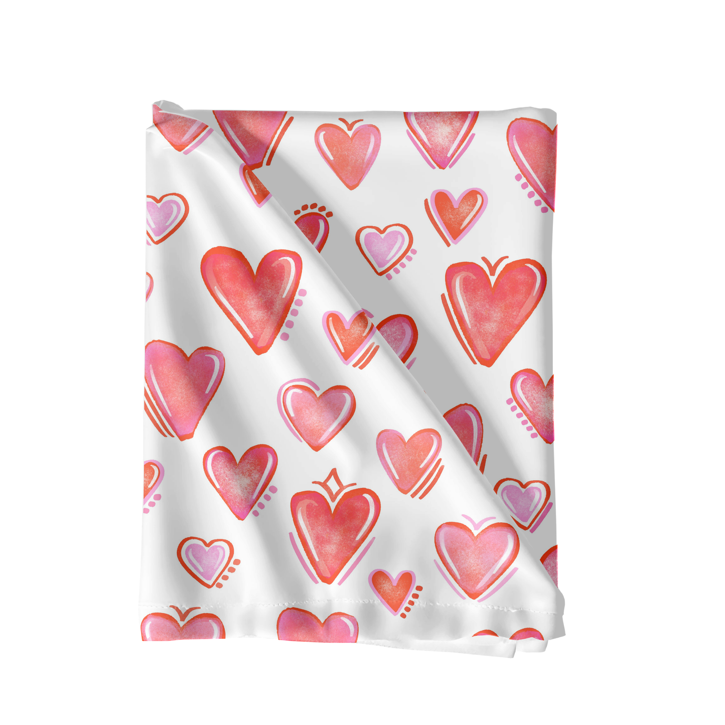 Watercolor Hearts Seamless Pattern