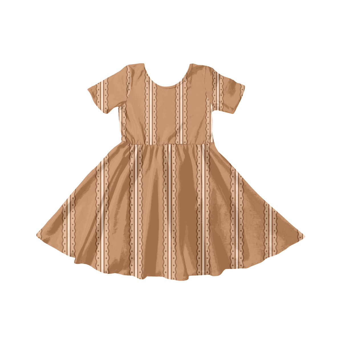 Neutral Gingerbread Stripe