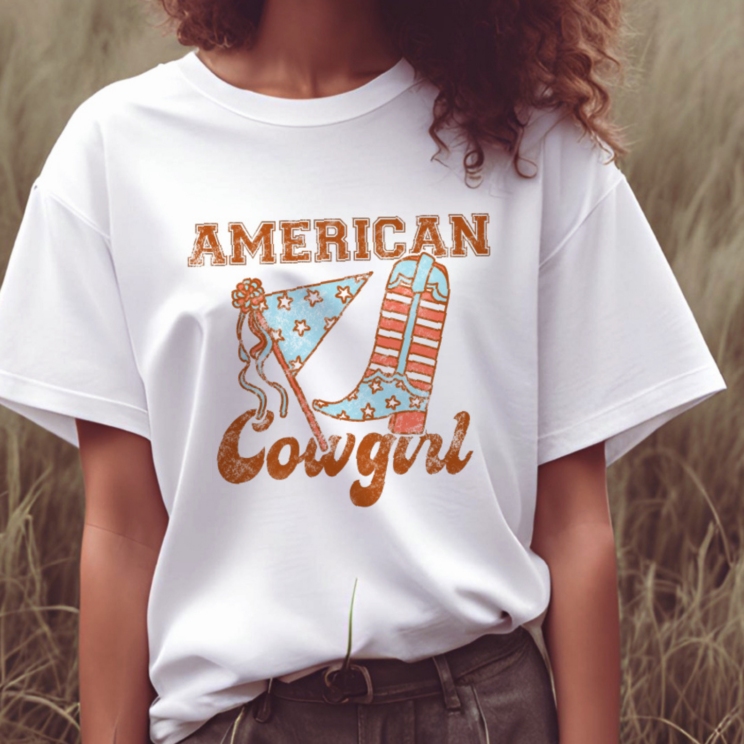 American Cowgirl PNG Design