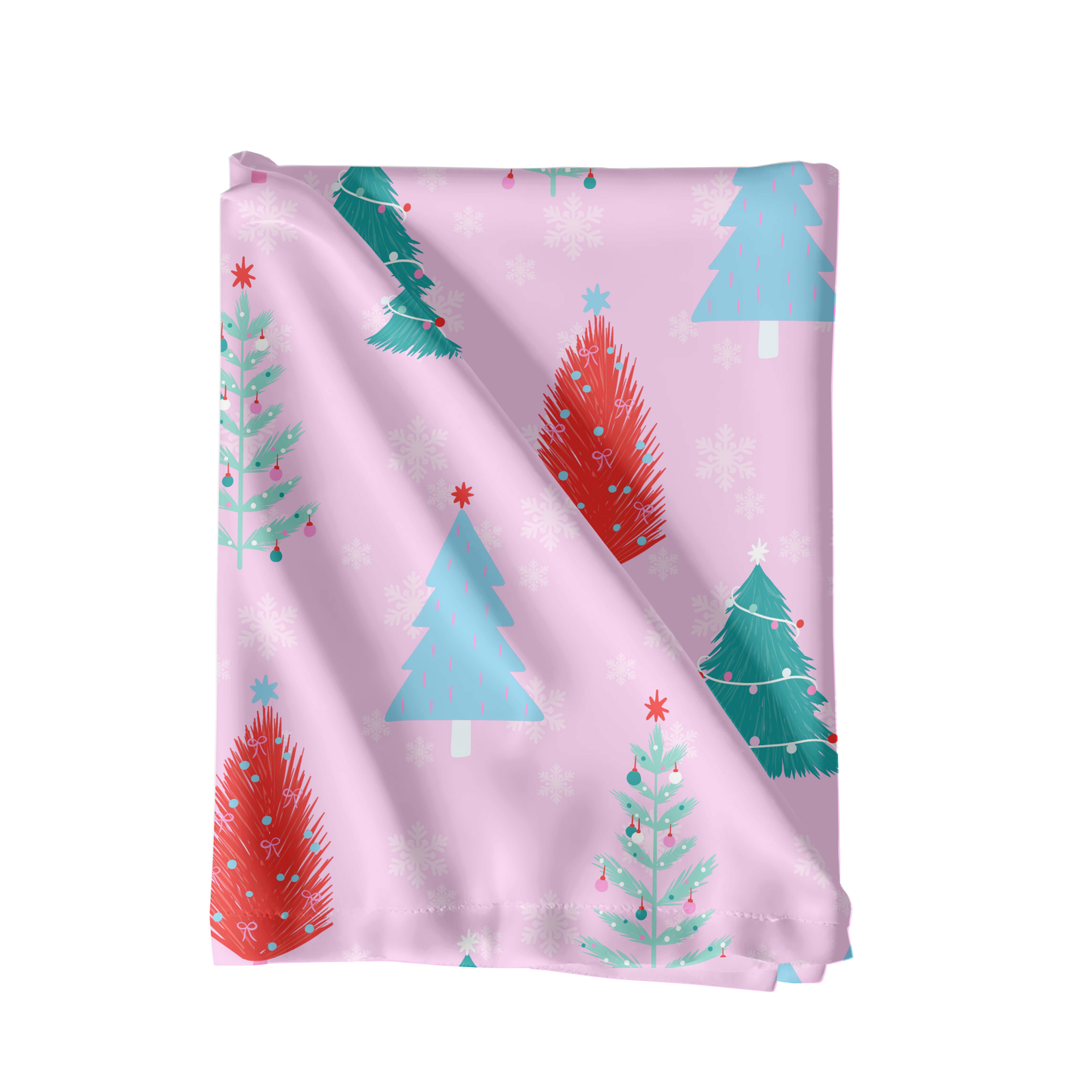 Bright winter Christmas trees pattern