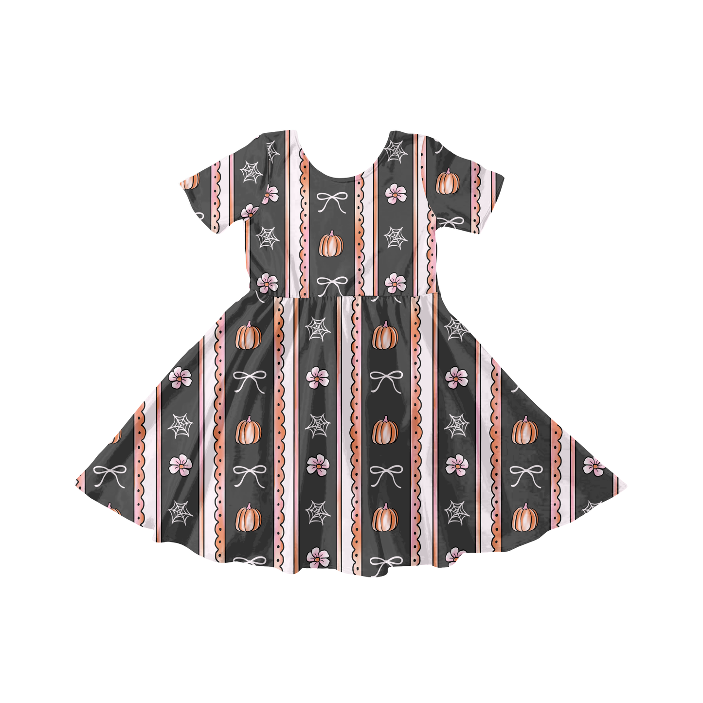Halloween Scalloped Stripes