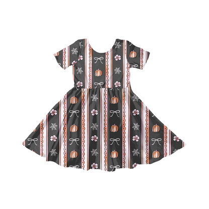 Halloween Scalloped Stripes