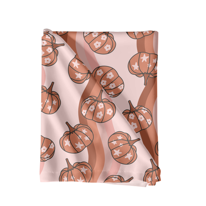 Fall retro wavy pumpkin seamless pattern