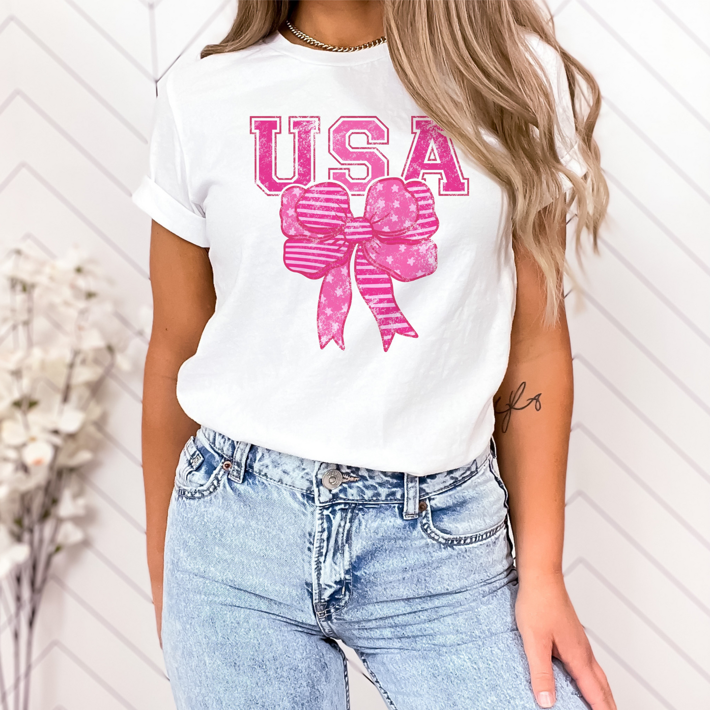 Girly Pink USA PNG Design
