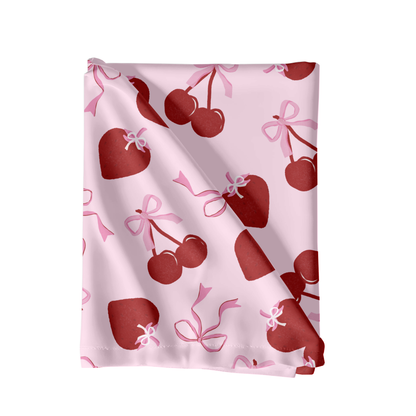 Valentine cherry strawberry seamless pattern