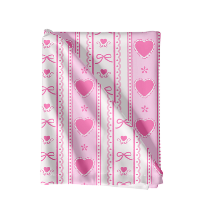 Watercolor Valentine Heart Stripe