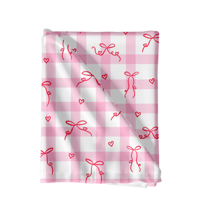 Valentine Gingham Heart Bows