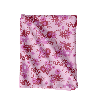 Pink watercolor dainty floral pattern