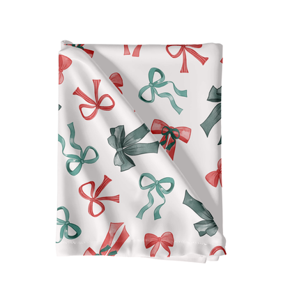 Watercolor Christmas bow Seamless pattern