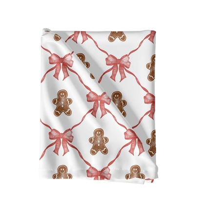 Christmas Gingerbread bow Seamless pattern