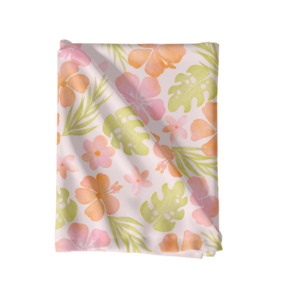 Bright watercolor Tropical floral pattern