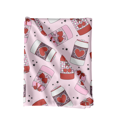 Valentine soda Cans seamless pattern