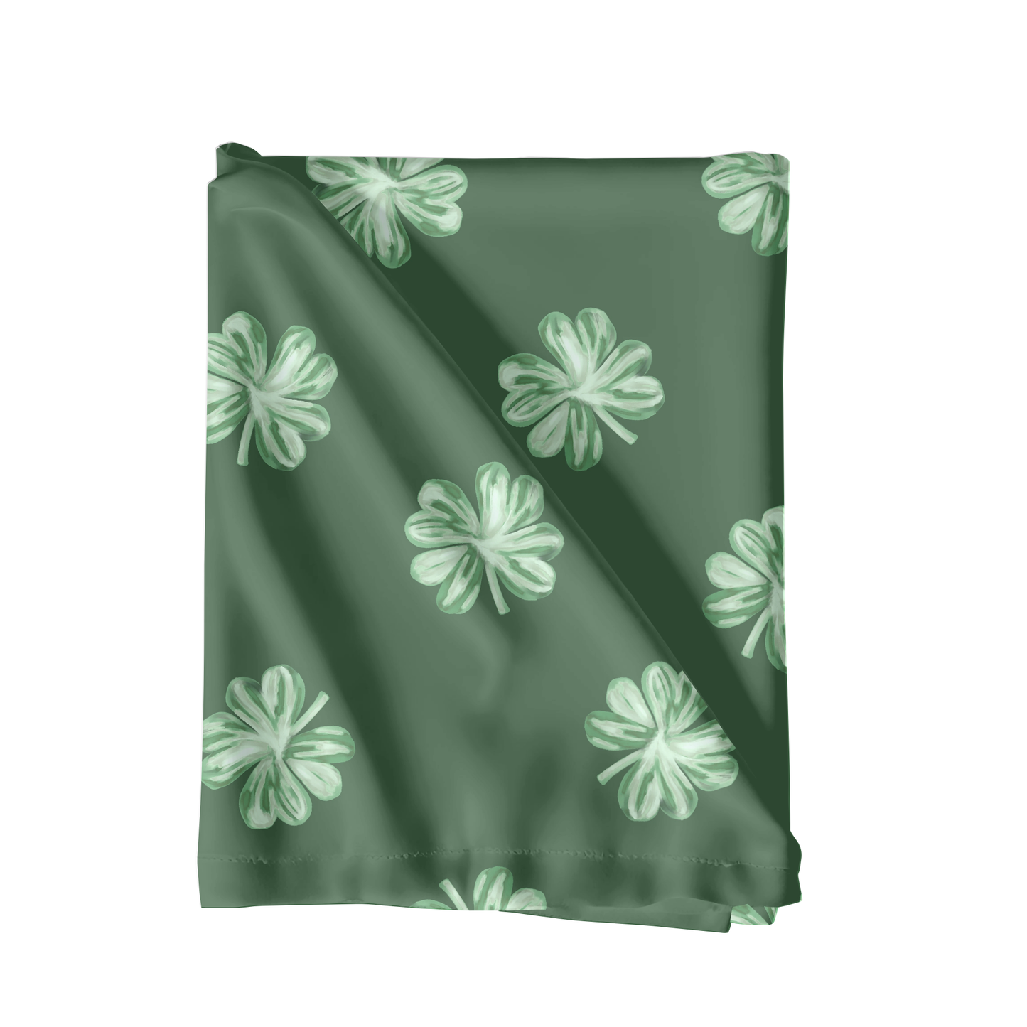 Watercolor green clovers Pattern