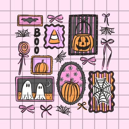 Spooky Halloween Frame PNG