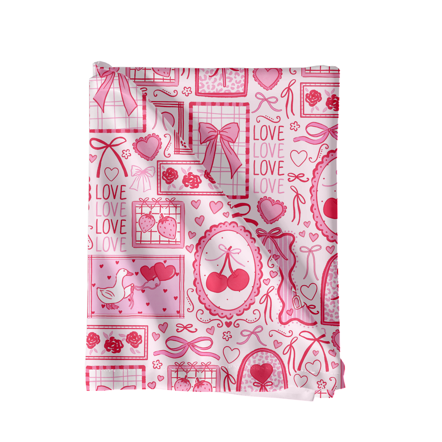 Pink Watercolor Valentine Stamps