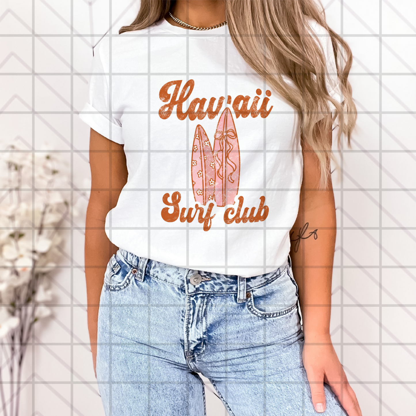 Girly Surf Club PNG Design