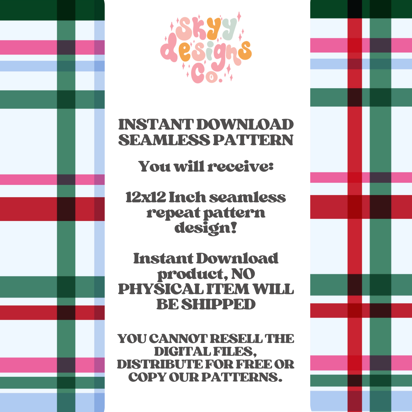 Winter gingham plaid