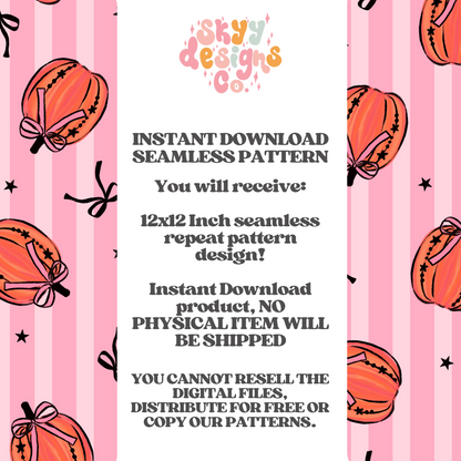 Halloween Pumpkin bow stripe