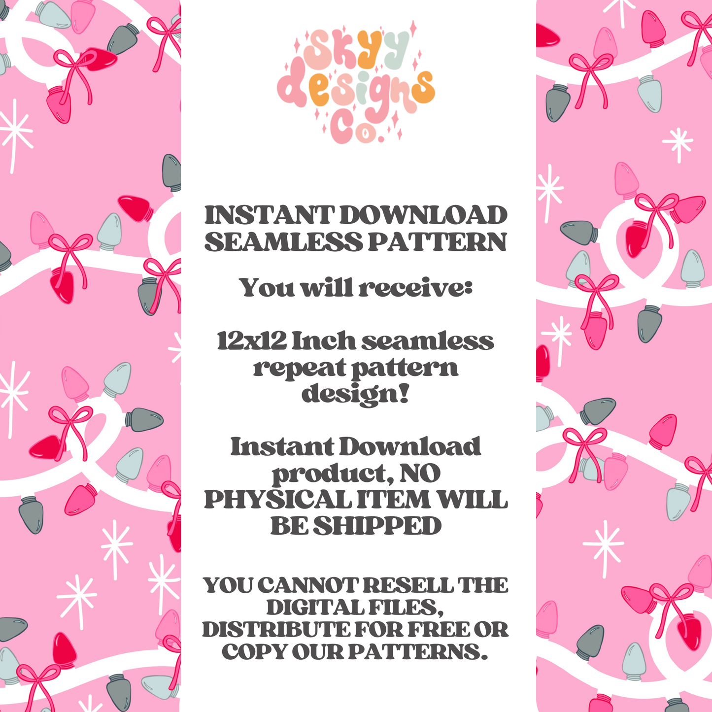 Preppy Pink Christmas lights