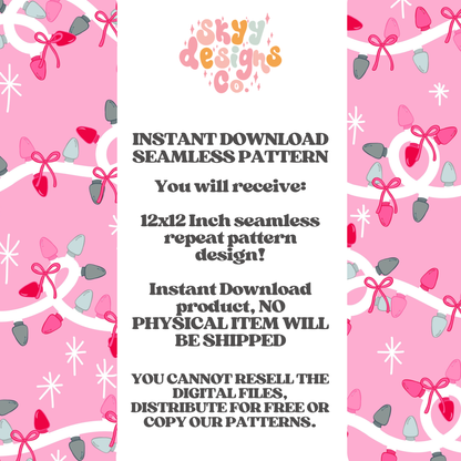 Preppy Pink Christmas lights