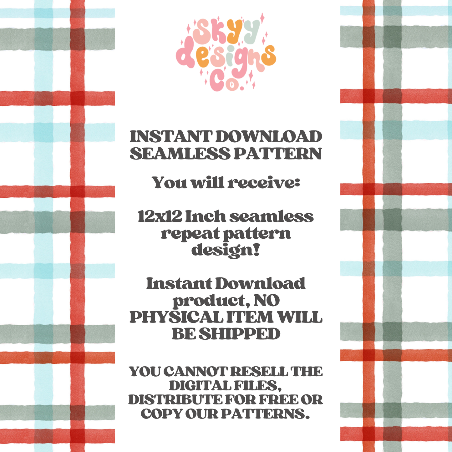 traditional Christmas plaid