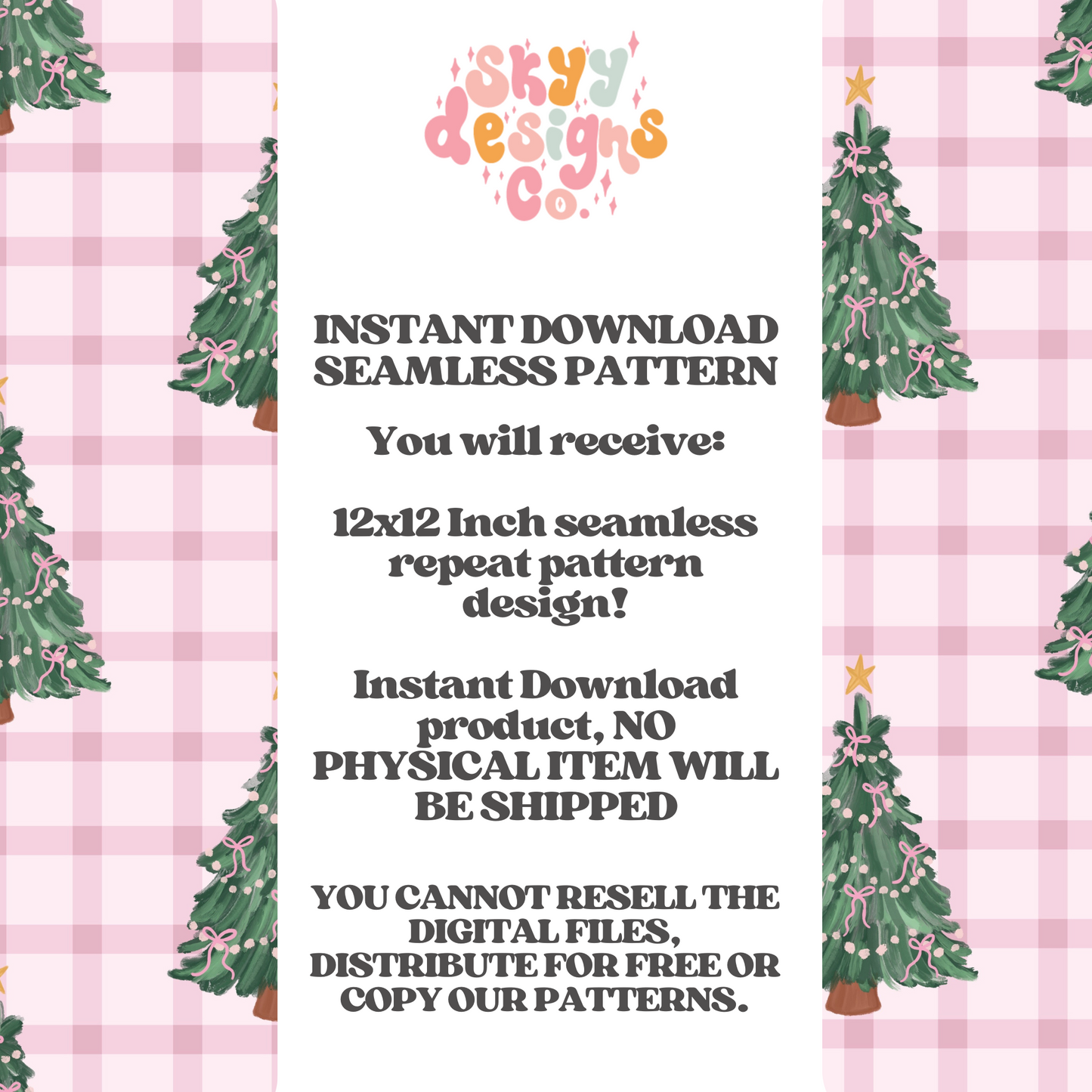 Preppy winter tree plaid