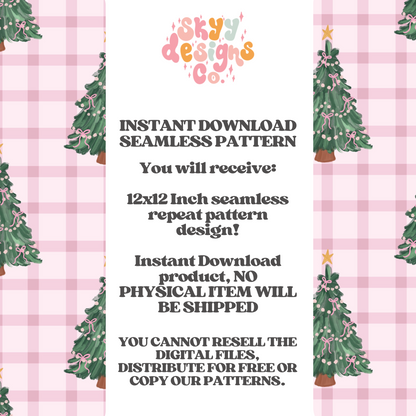 Preppy winter tree plaid