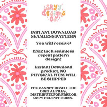 Watercolor Scallop Floral