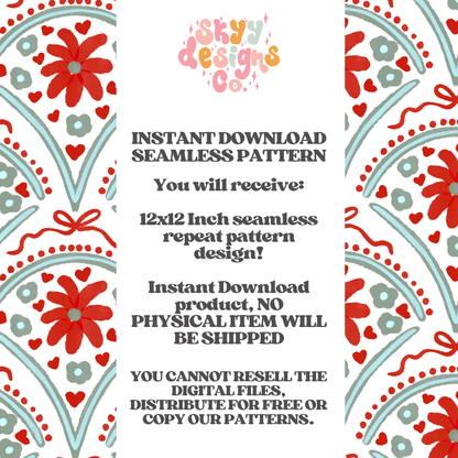 Christmas scallop floral