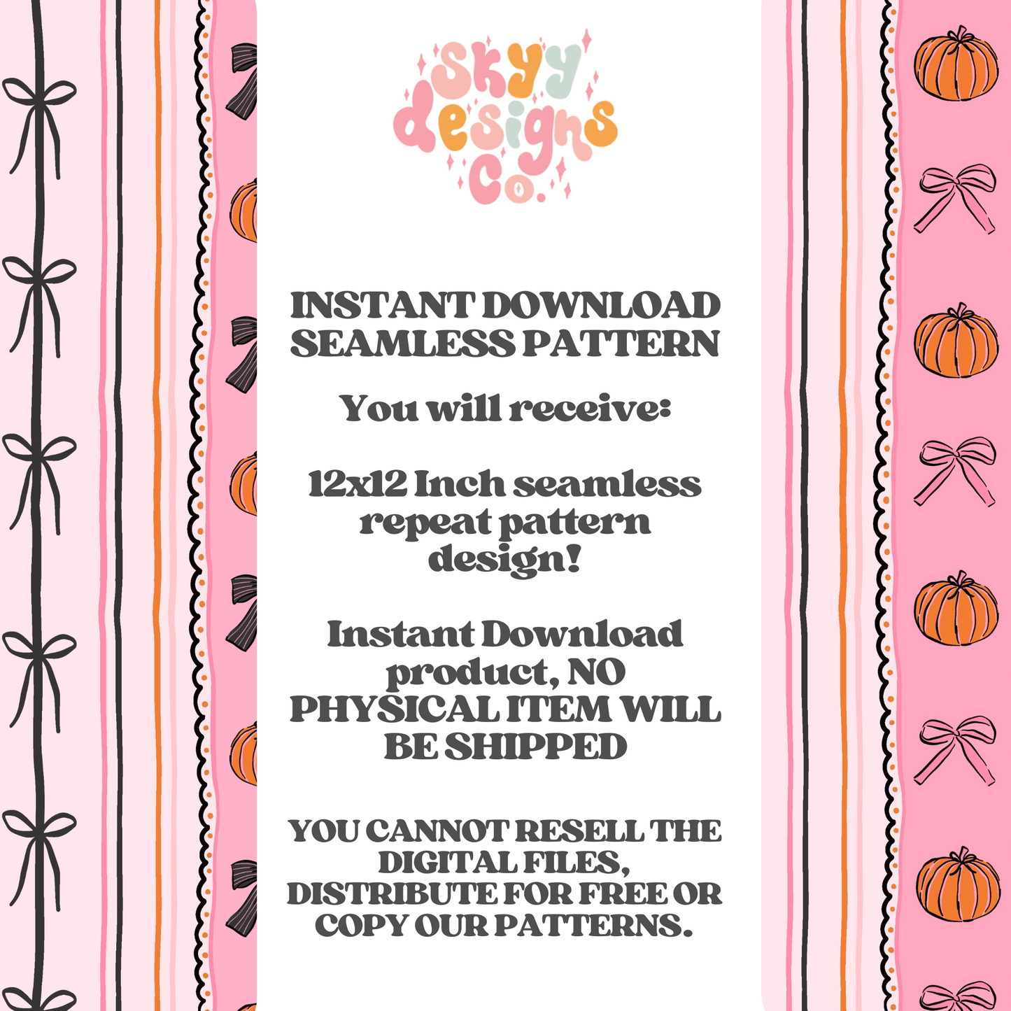 Coquette Halloween Stripe