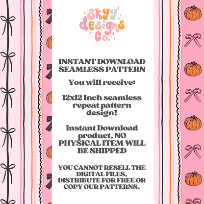 Coquette Halloween Stripe