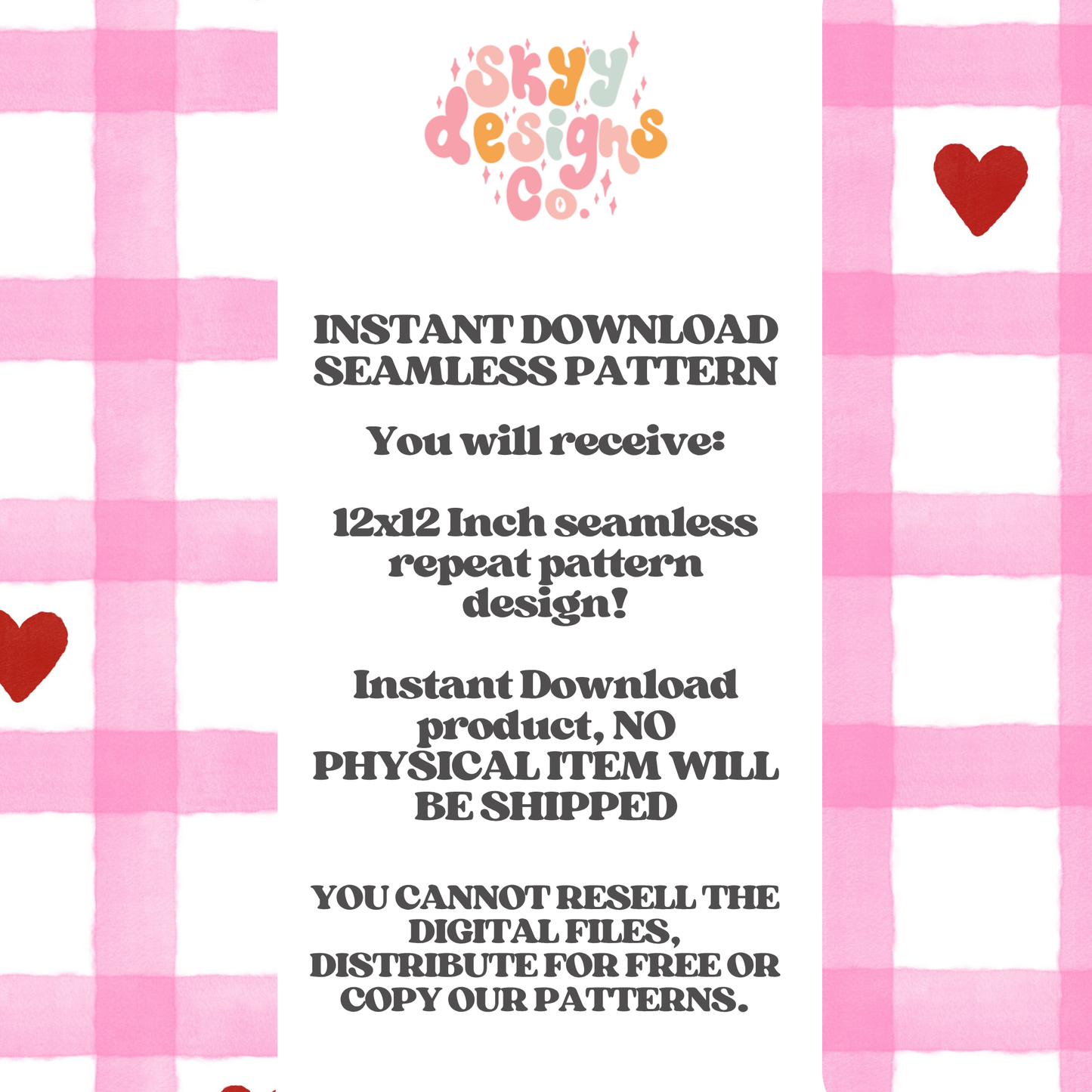 Valentine Preppy checkered hearts