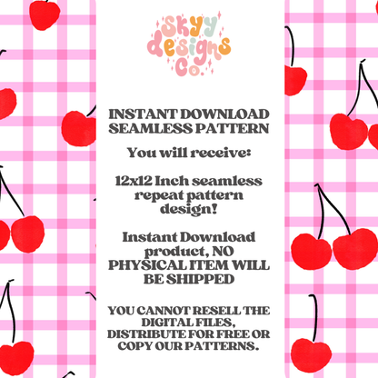 Vibrant cherry gingham