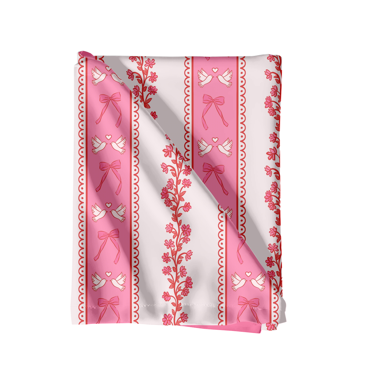 Valentine Floral Lace Stripe