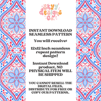 Patriotic Scallop Floral