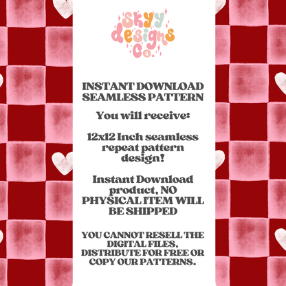 Retro Valentine seamless pattern