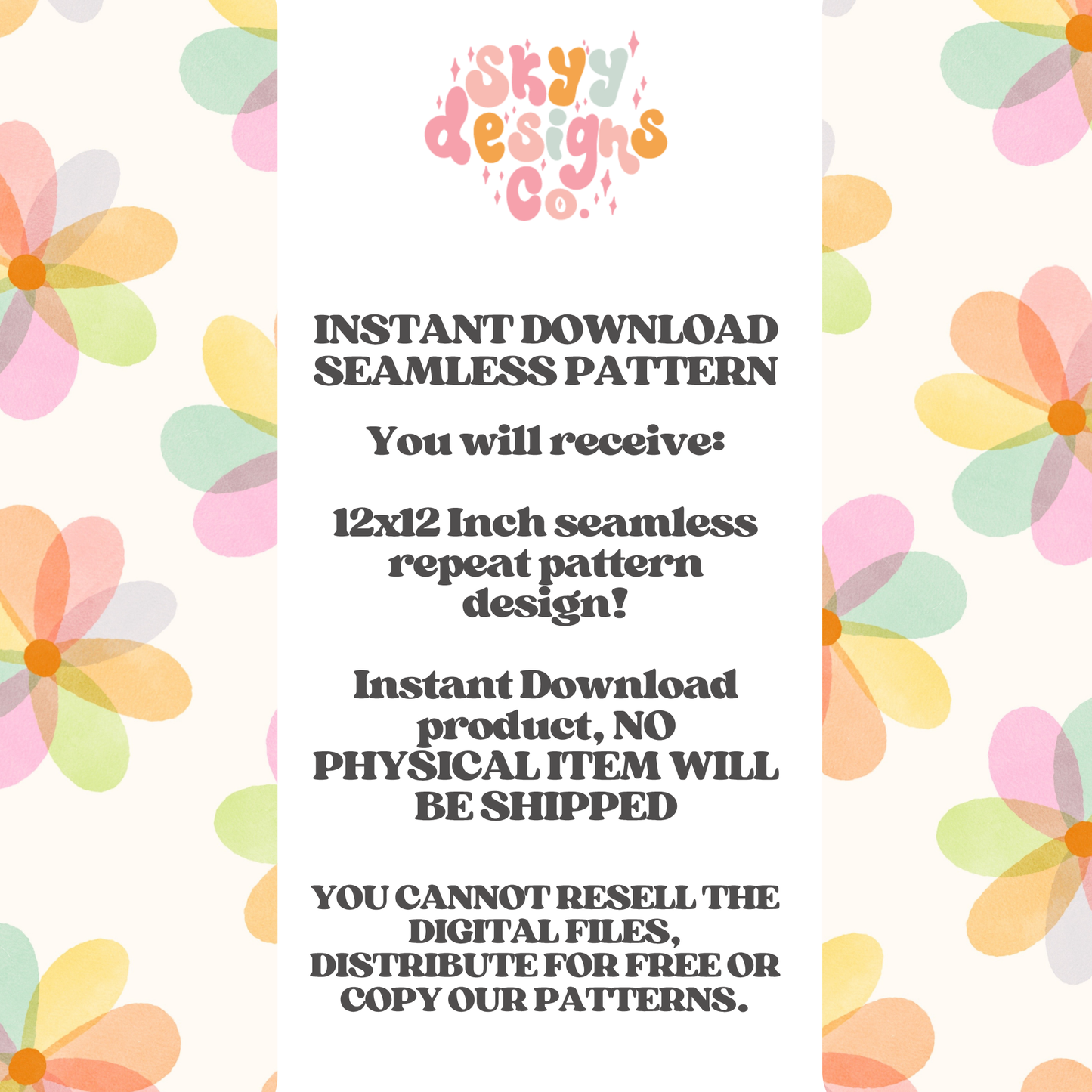 Watercolor Rainbow Daisy