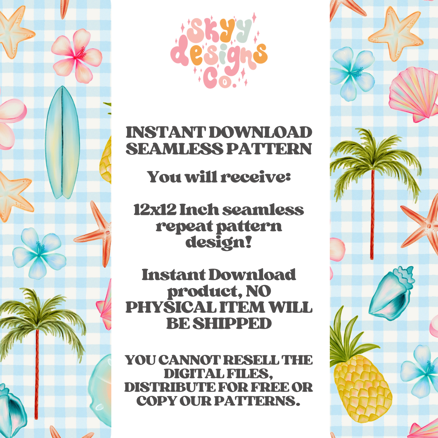 Tropical Gingham Summer
