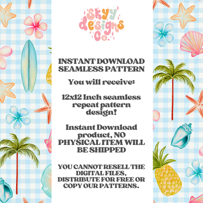 Tropical Gingham Summer