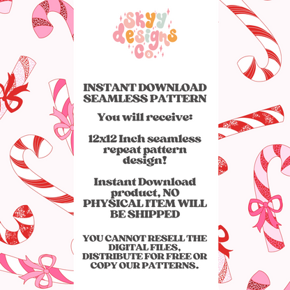 Christmas Candy cane Seamless pattern