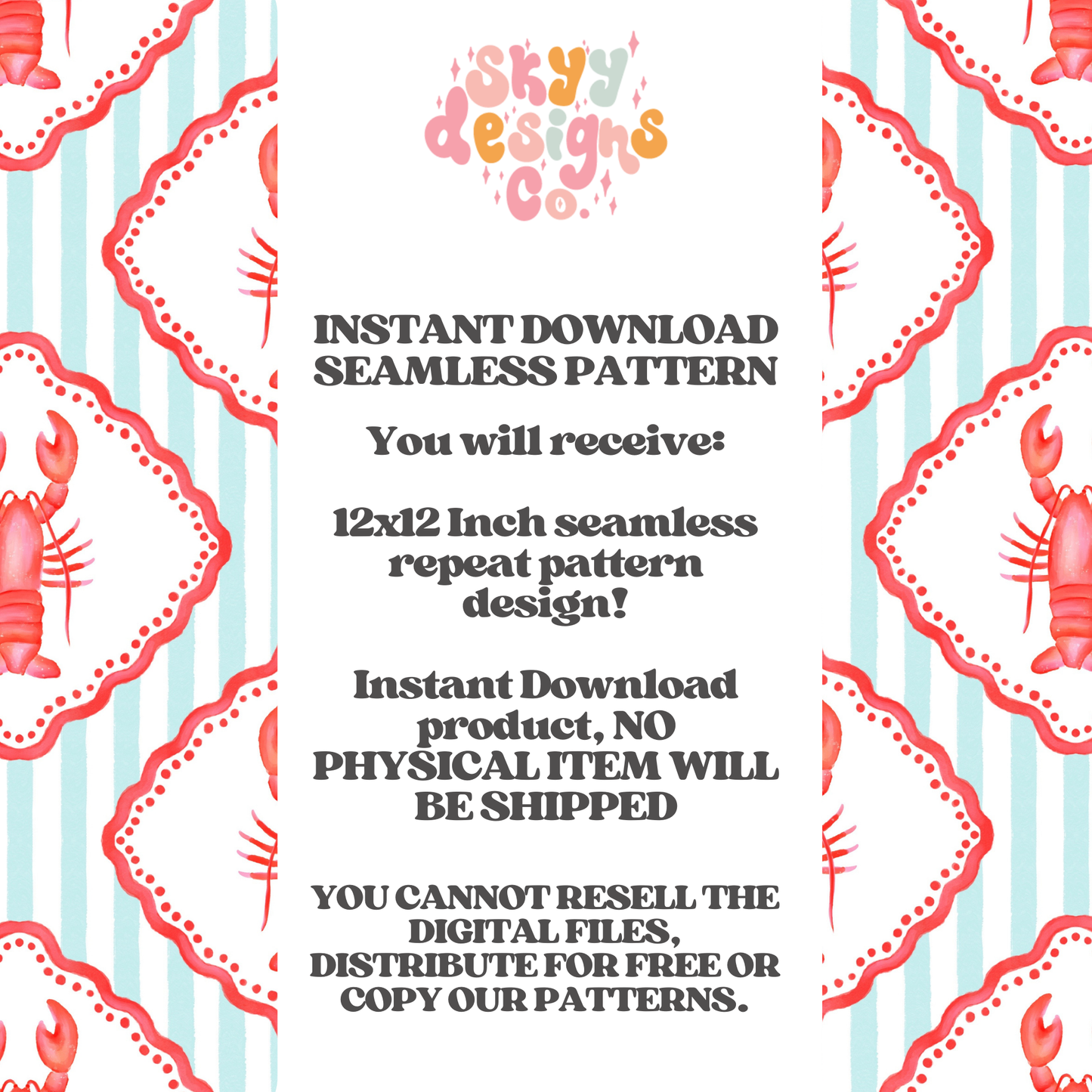 watercolor Lobster Patchwork