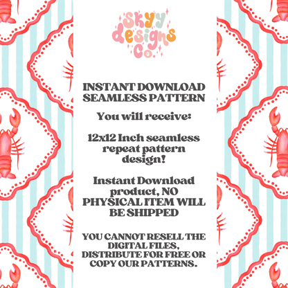 watercolor Lobster Patchwork