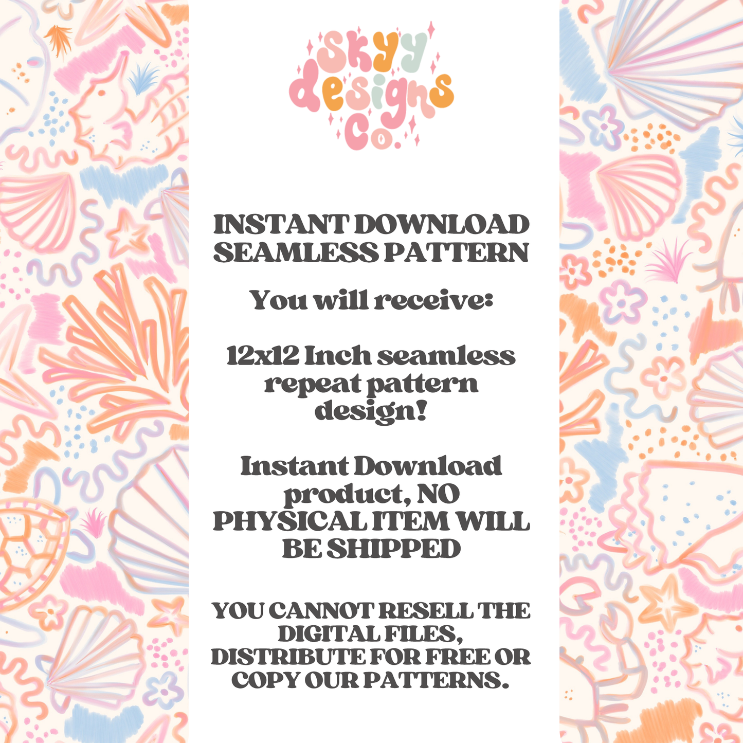 Watercolor Coastal Shells