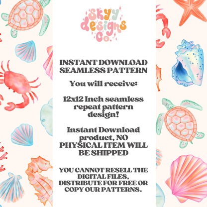 Pastel Watercolor Sea life