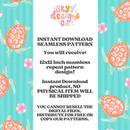 Summer Sea Turtle Stripes