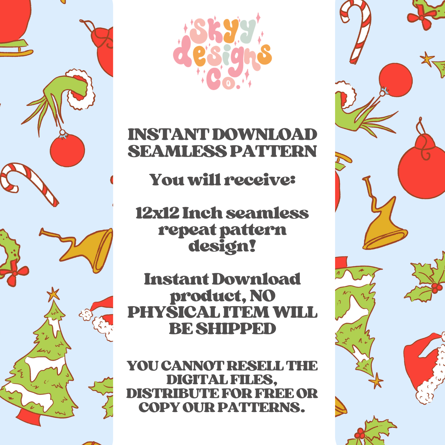 Christmas movie seamless pattern