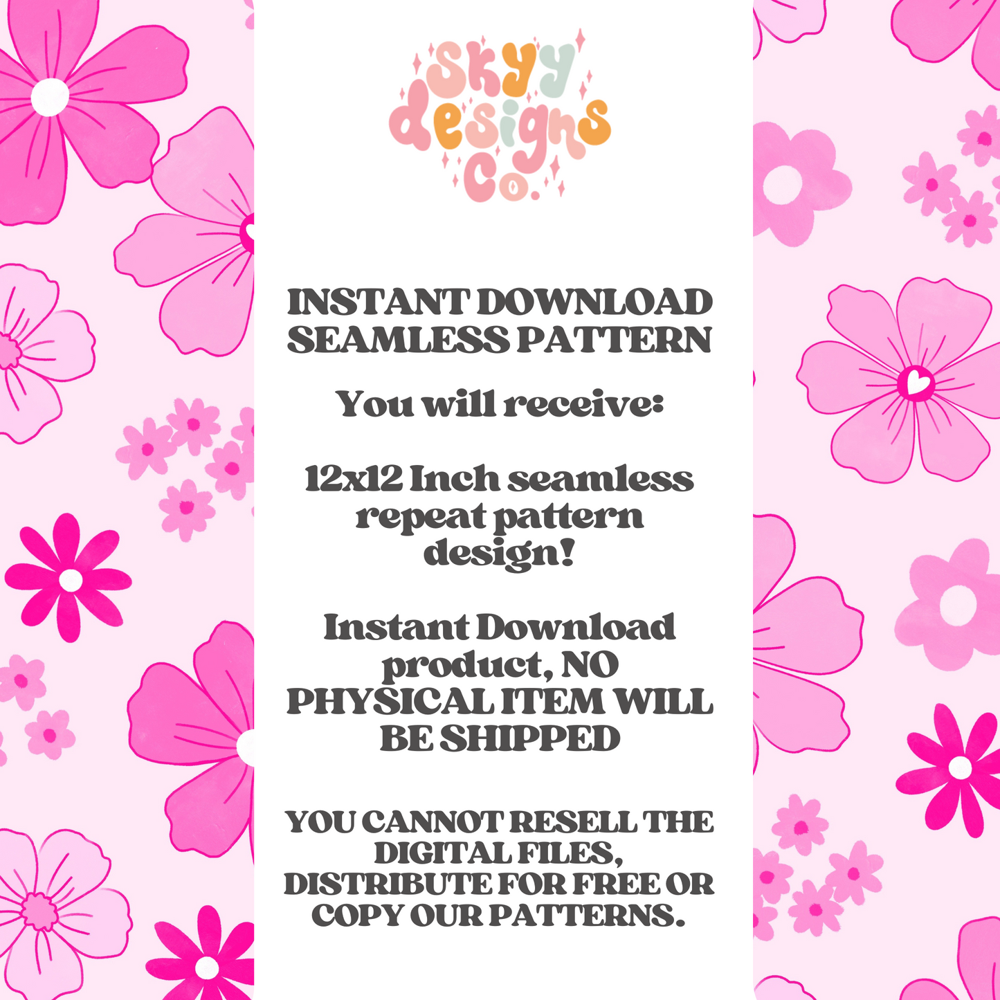 Pink Floral seamless pattern