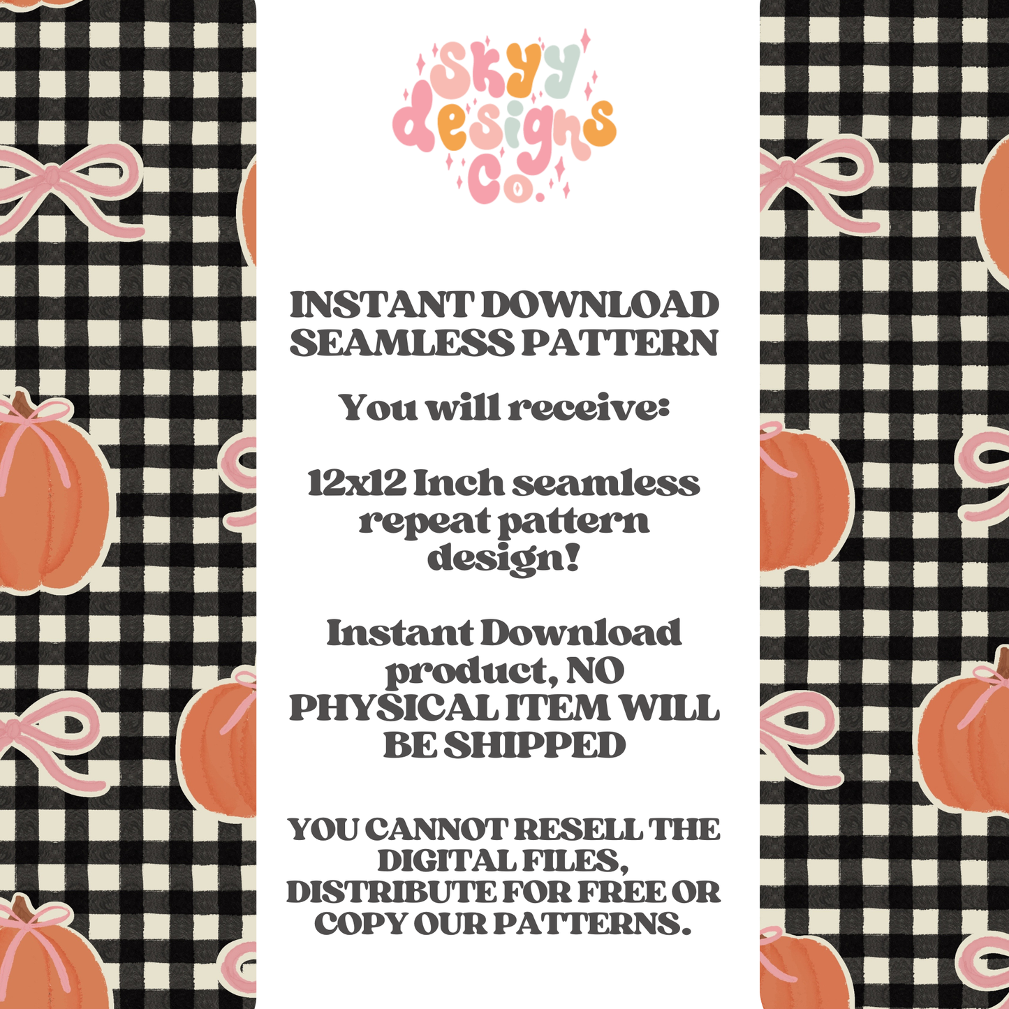Gingham Pumpkins and Bows